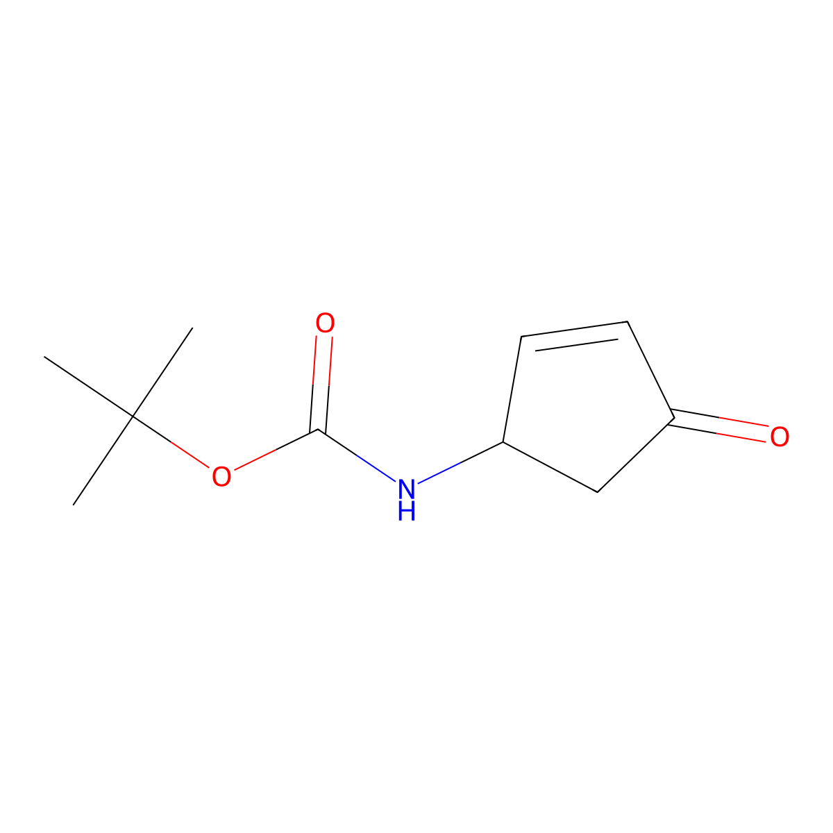 tert-butyl N-(4-oxocyclopent-2-en-1-yl)carbamate molecular structure, CAS 657396-97-9