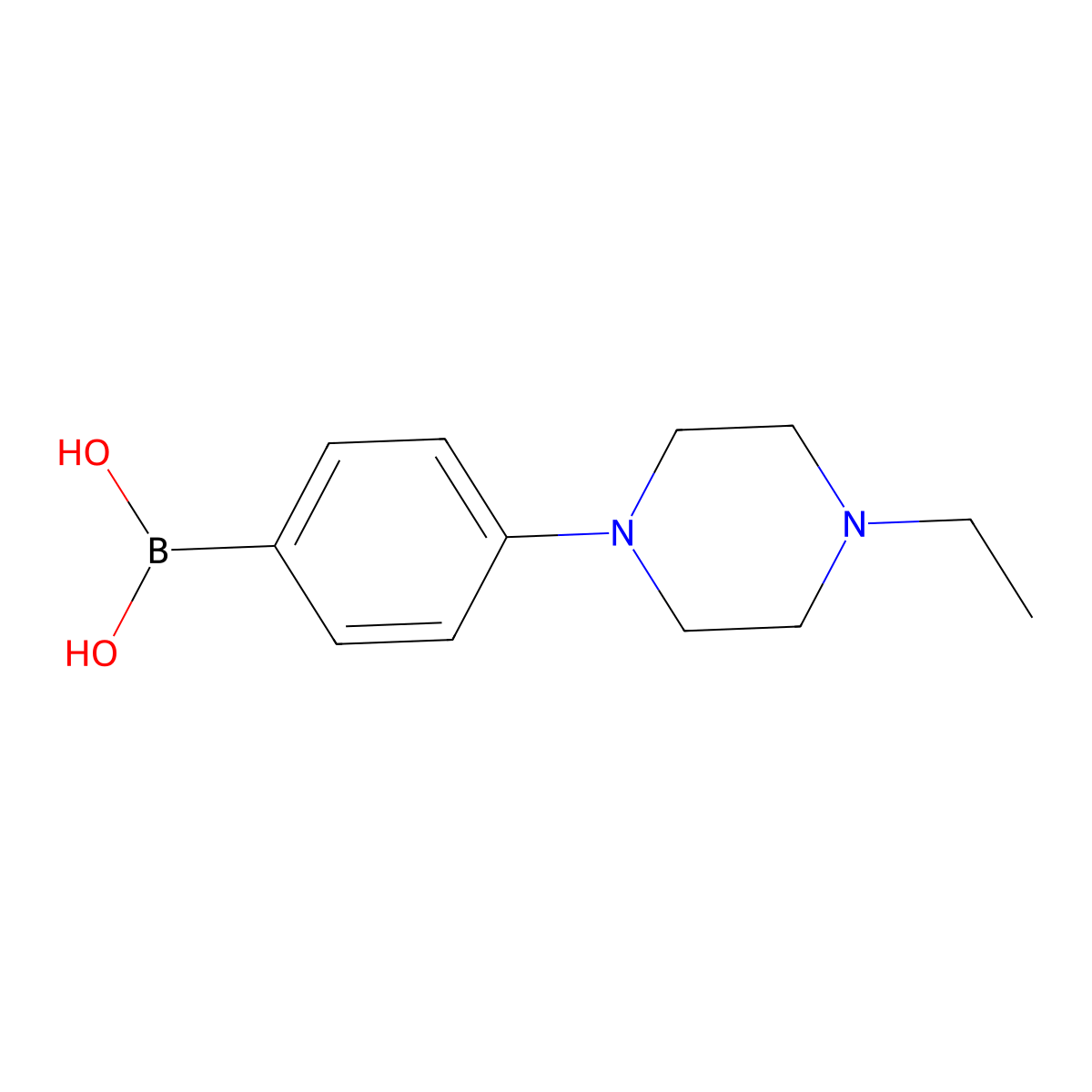 [4-(4-Ethylpiperazin-1-yl)phenyl]boronic acid molecular structure, CAS 657398-70-4