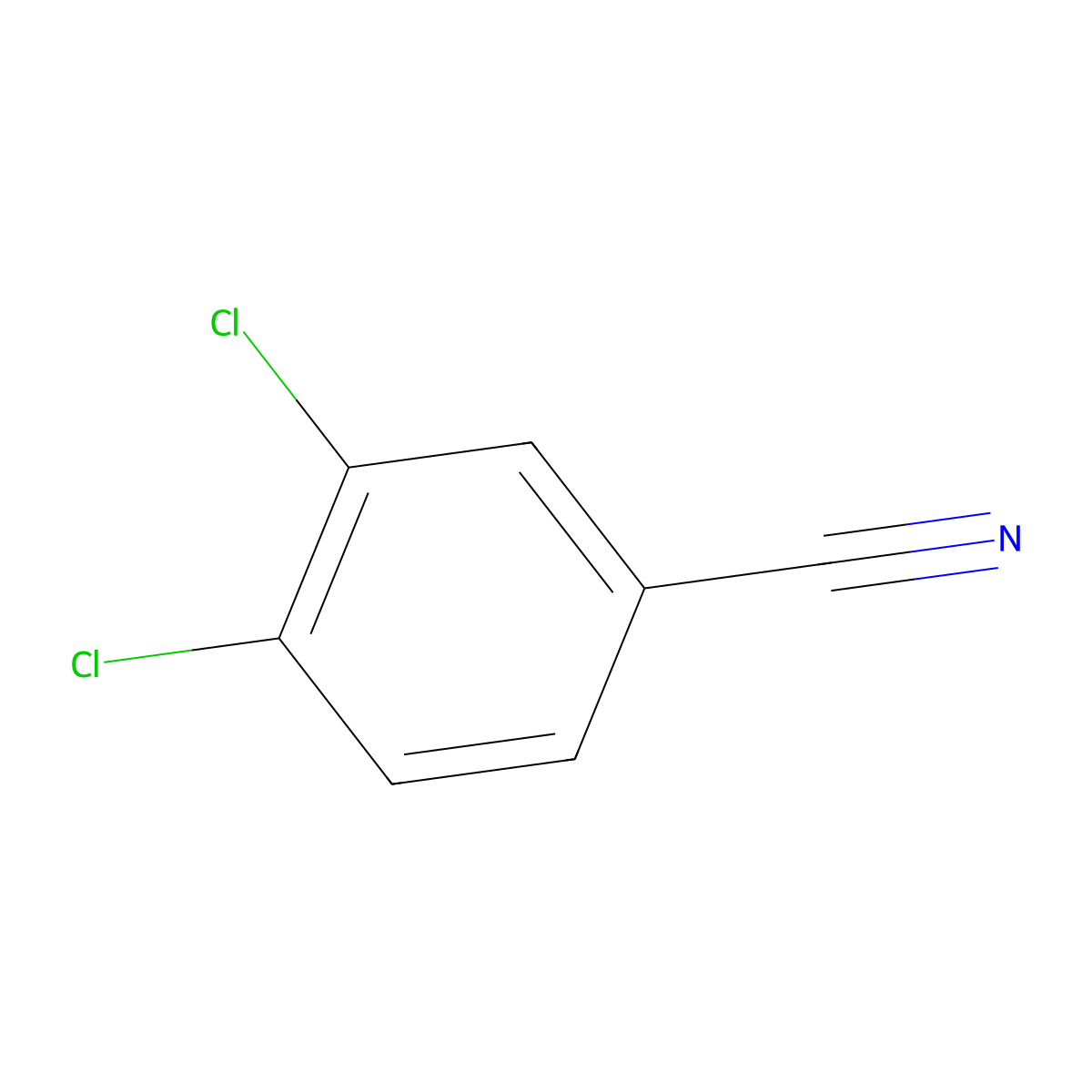 3,4-Dichlorobenzonitrile molecular structure, CAS 6574-99-8