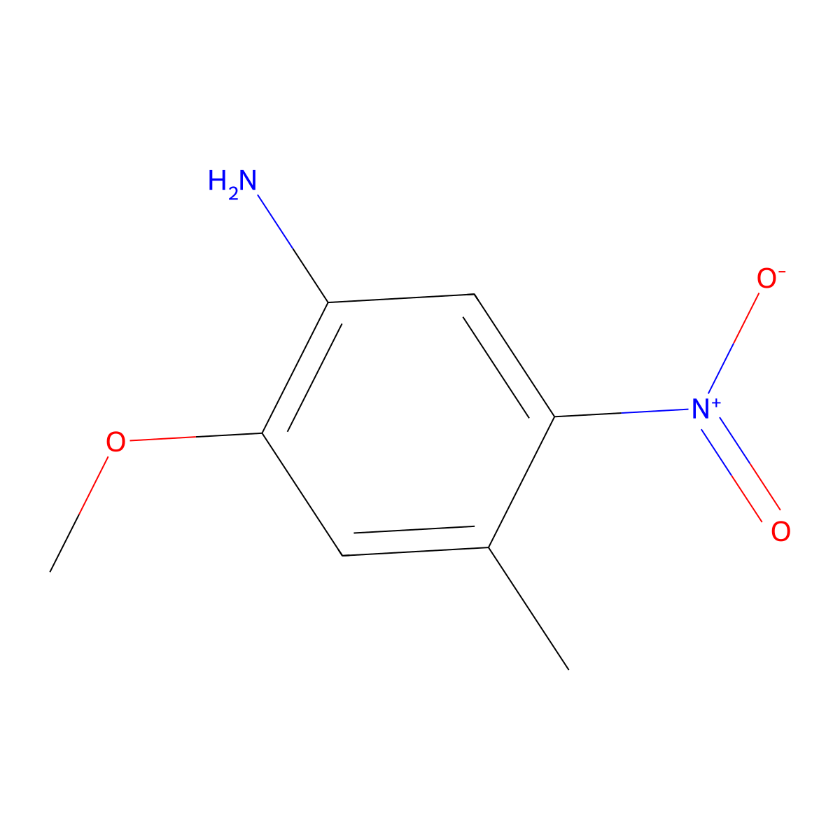 2-Methoxy-4-methyl-5-nitroaniline molecular structure, CAS 65740-55-8