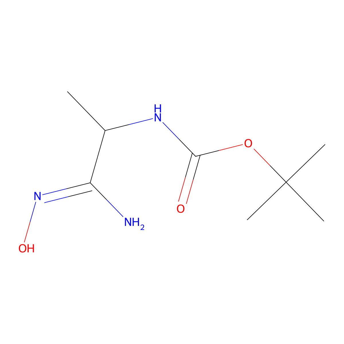 tert-butyl N-[1-(N'-hydroxycarbamimidoyl)ethyl]carbamate molecular structure, CAS 657423-49-9