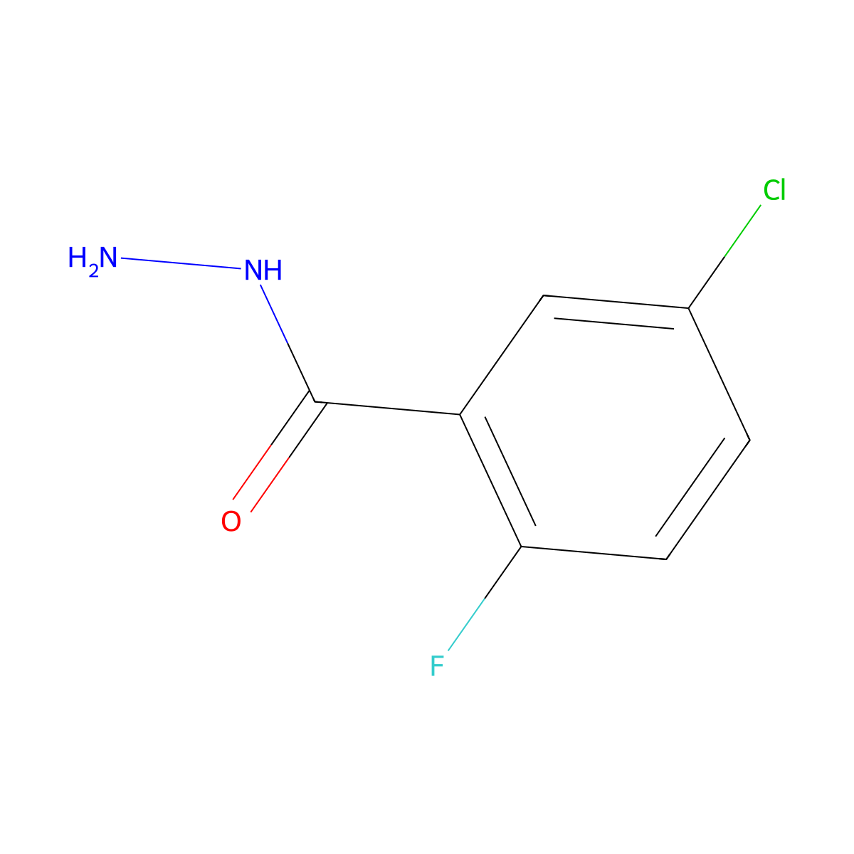 5-Chloro-2-fluorobenzohydrazide molecular structure, CAS 657424-44-7