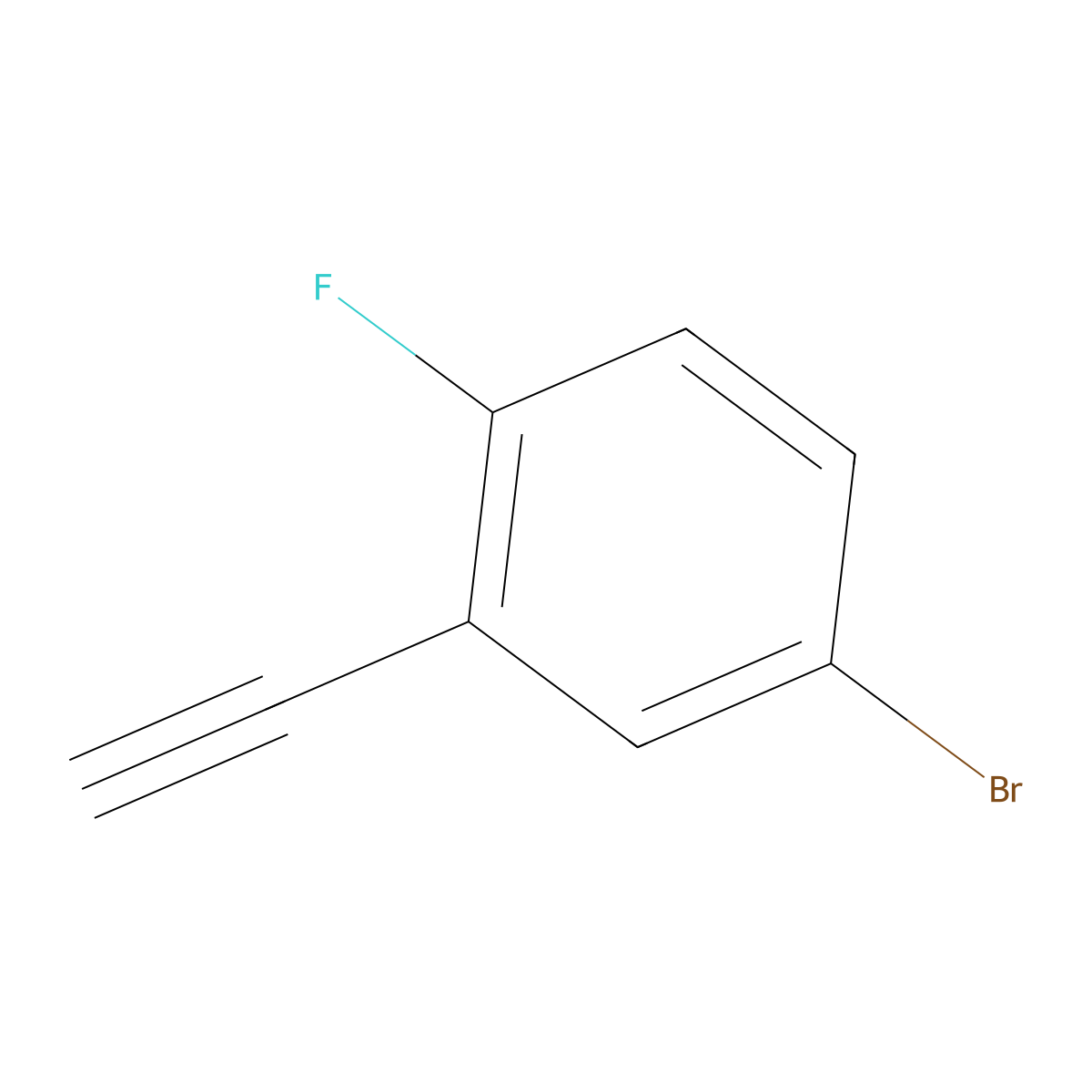 4-Bromo-2-ethynyl-1-fluorobenzene molecular structure, CAS 657427-46-8