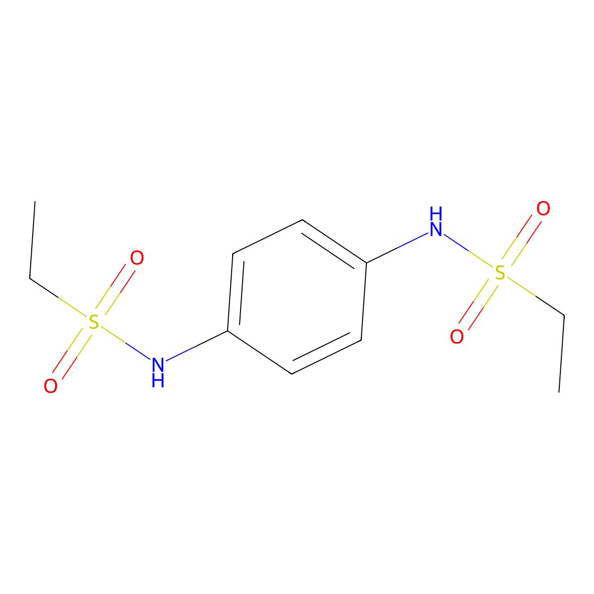 N-[4-(ethylsulfonylamino)phenyl]ethanesulfonamide molecular structure, CAS 65749-31-7
