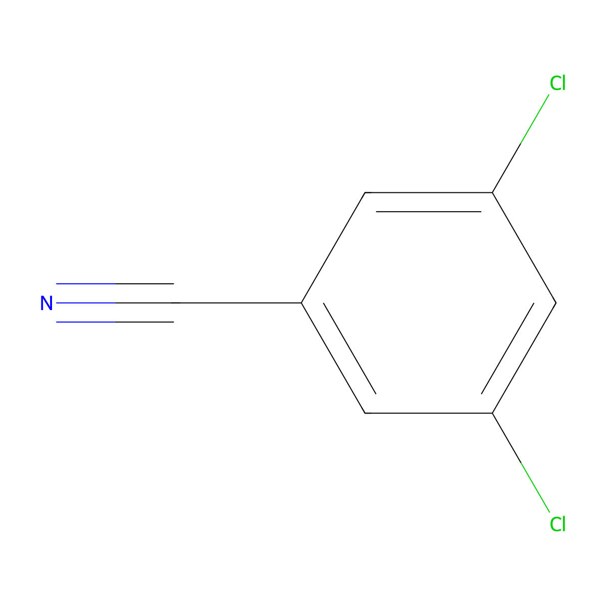 3,5-Dichlorobenzonitrile molecular structure, CAS 6575-00-4