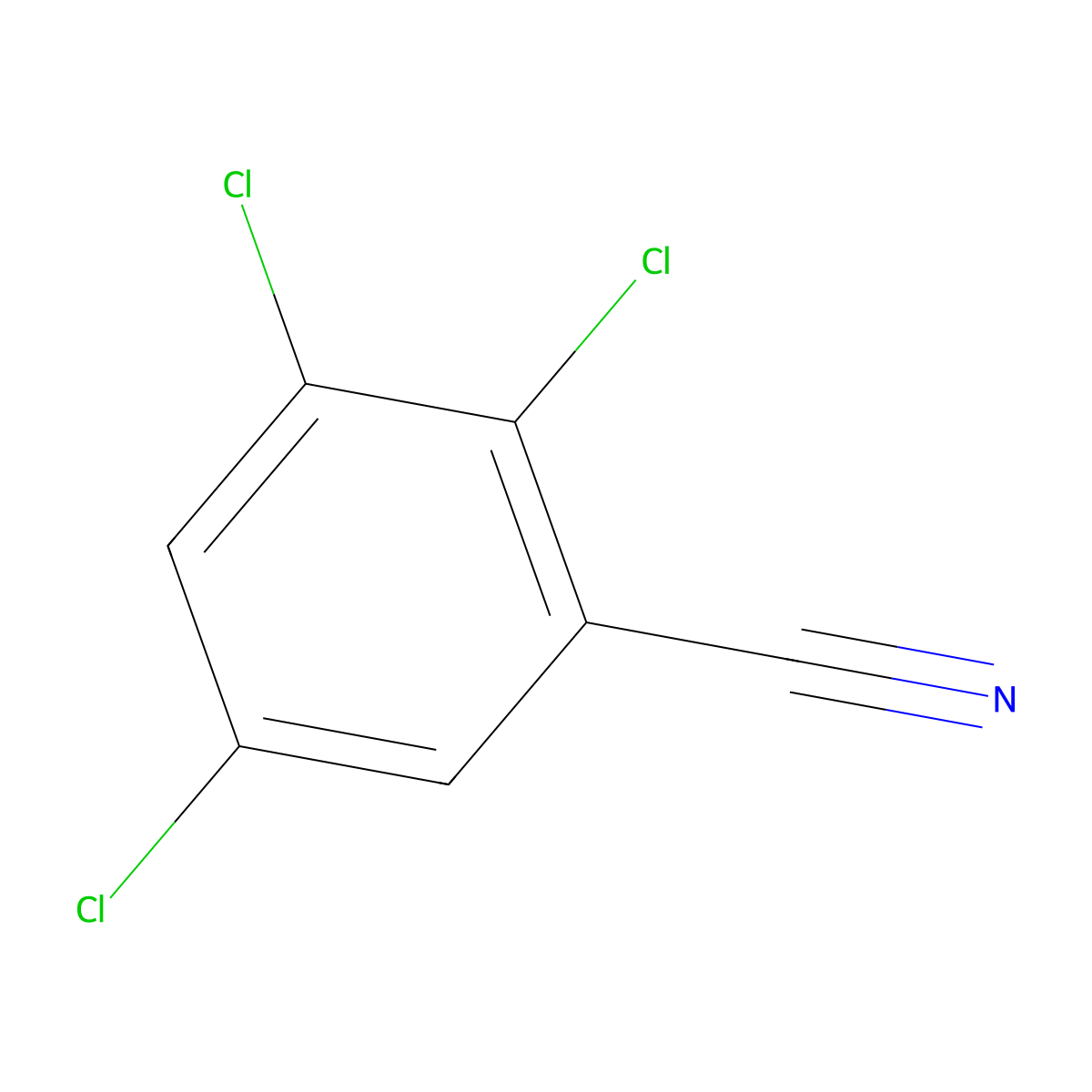 2,3,5-Trichlorobenzonitrile molecular structure, CAS 6575-02-6