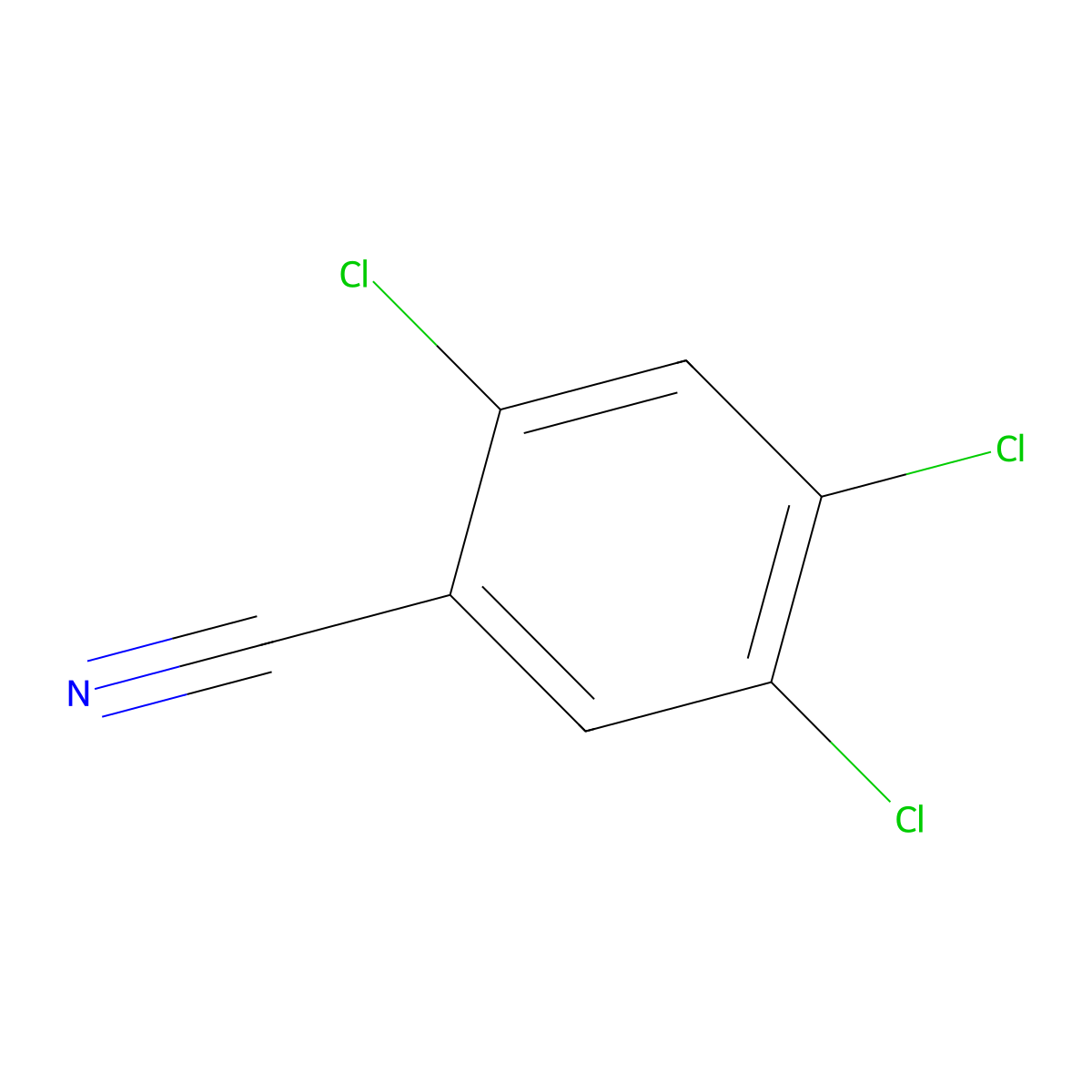 2,4,5-Trichlorobenzonitrile molecular structure, CAS 6575-04-8