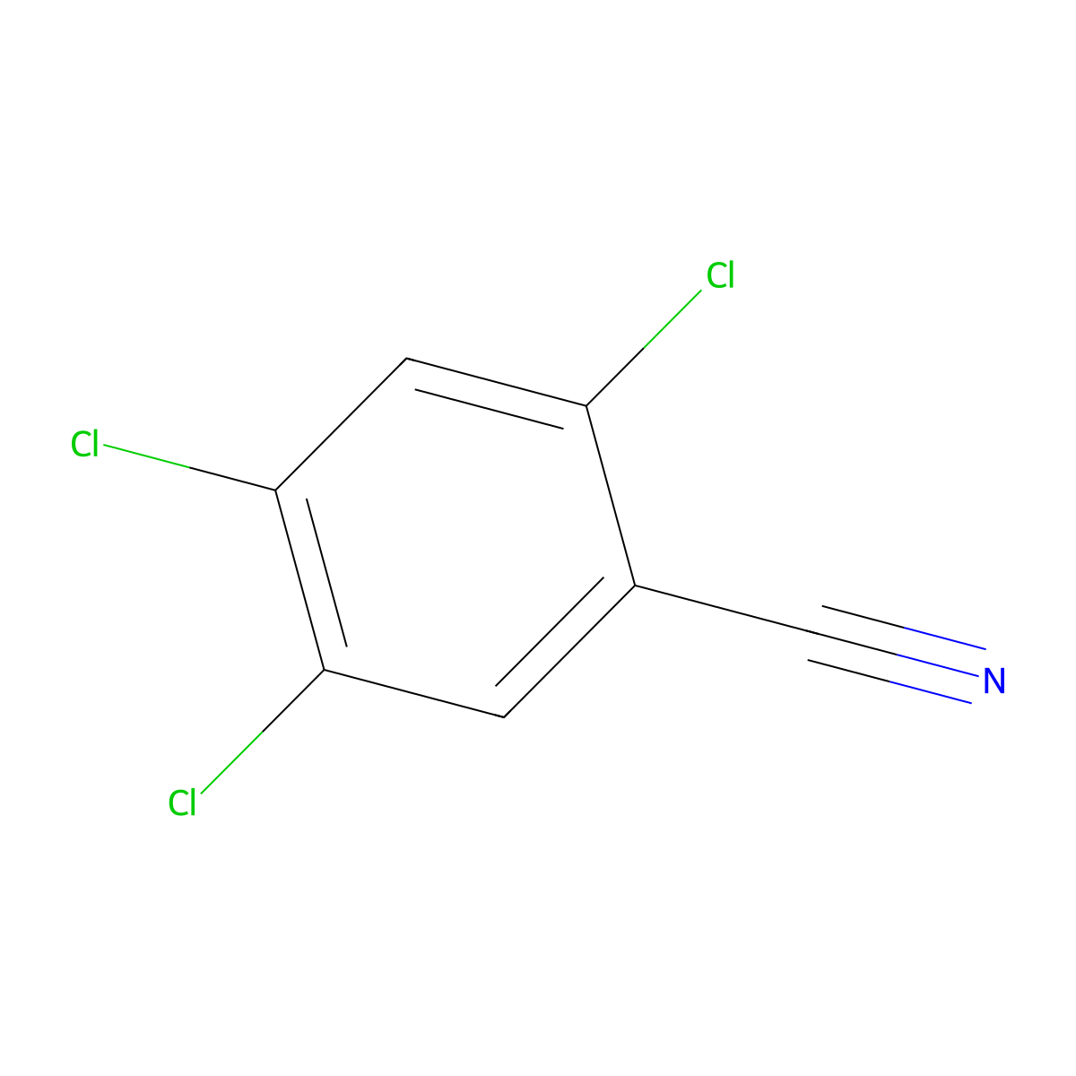 2,4,5-Trichlorobenzonitrile molecular structure, CAS 6575-04-8