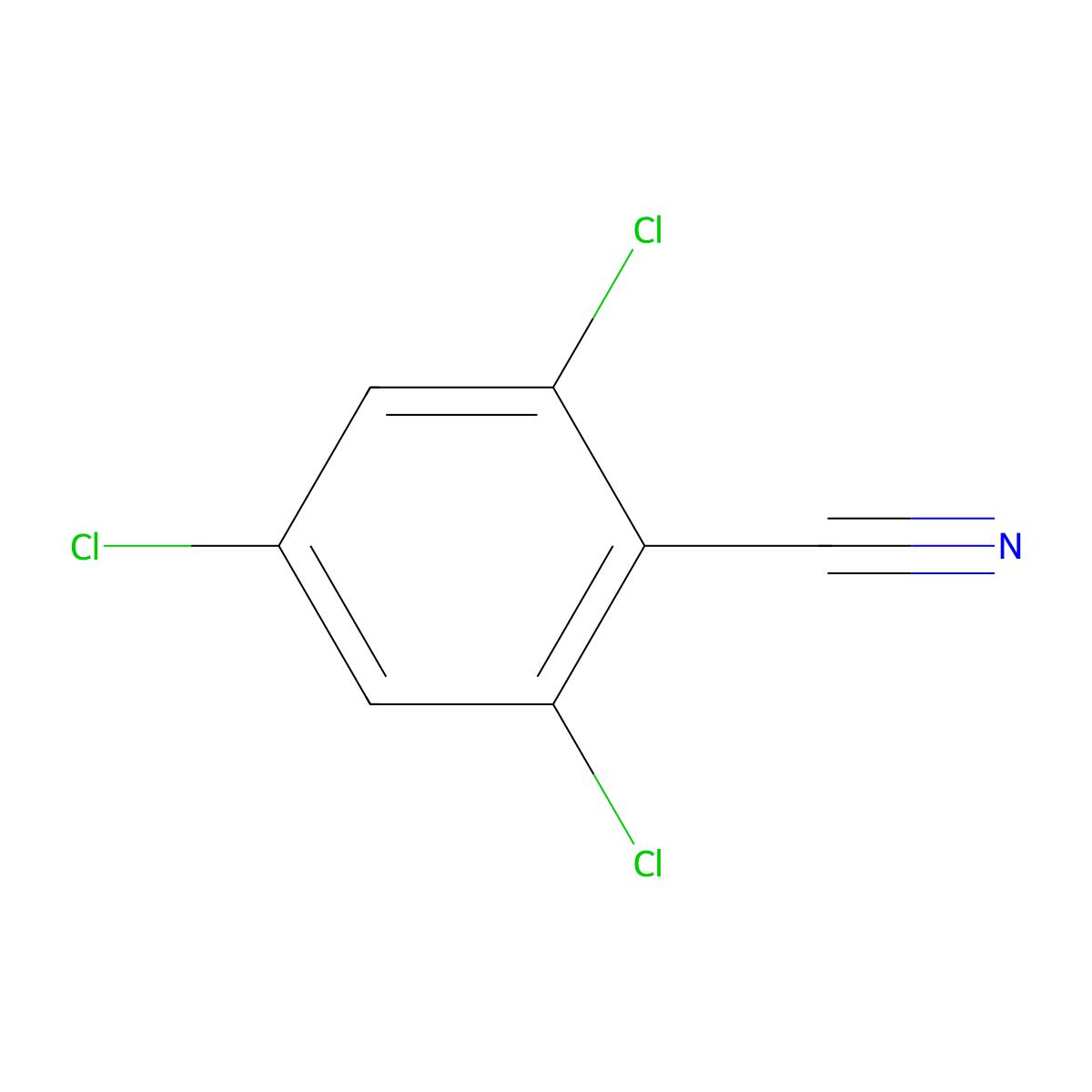 2,4,6-Trichlorobenzonitrile molecular structure, CAS 6575-05-9