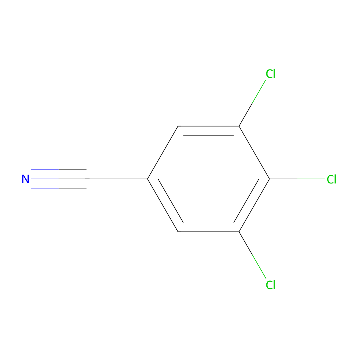 Benzonitrile, 3,4,5-trichloro- molecular structure, CAS 6575-06-0