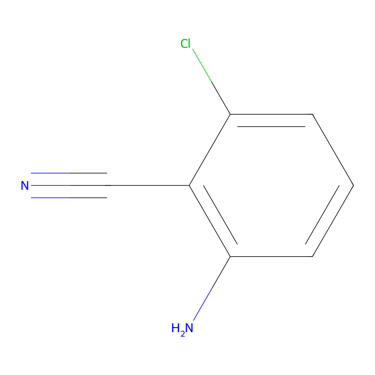 2-Amino-6-chlorobenzonitrile molecular structure, CAS 6575-11-7