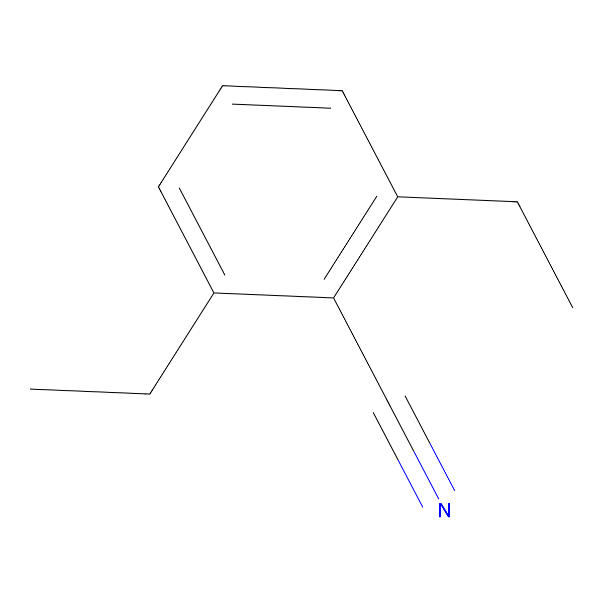 2,6-Diethylbenzonitrile molecular structure, CAS 6575-14-0