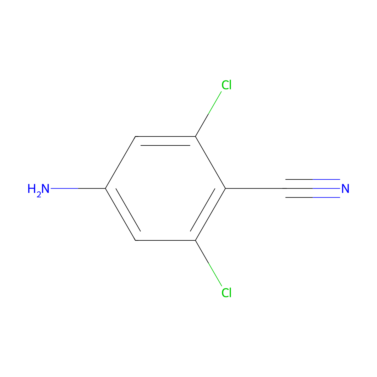 4-Amino-2,6-dichlorobenzonitrile molecular structure, CAS 6575-18-4