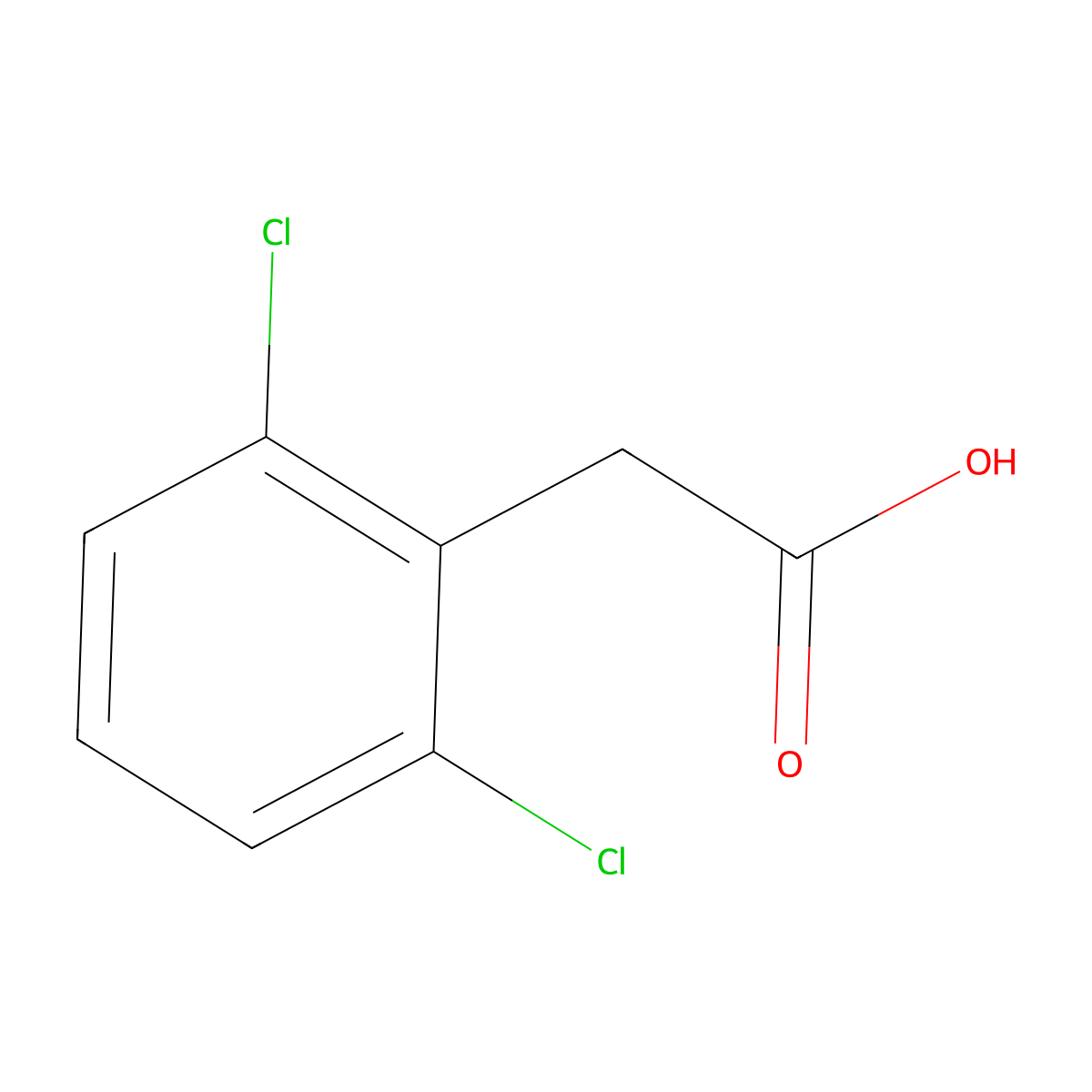2,6-Dichlorophenylacetic acid molecular structure, CAS 6575-24-2