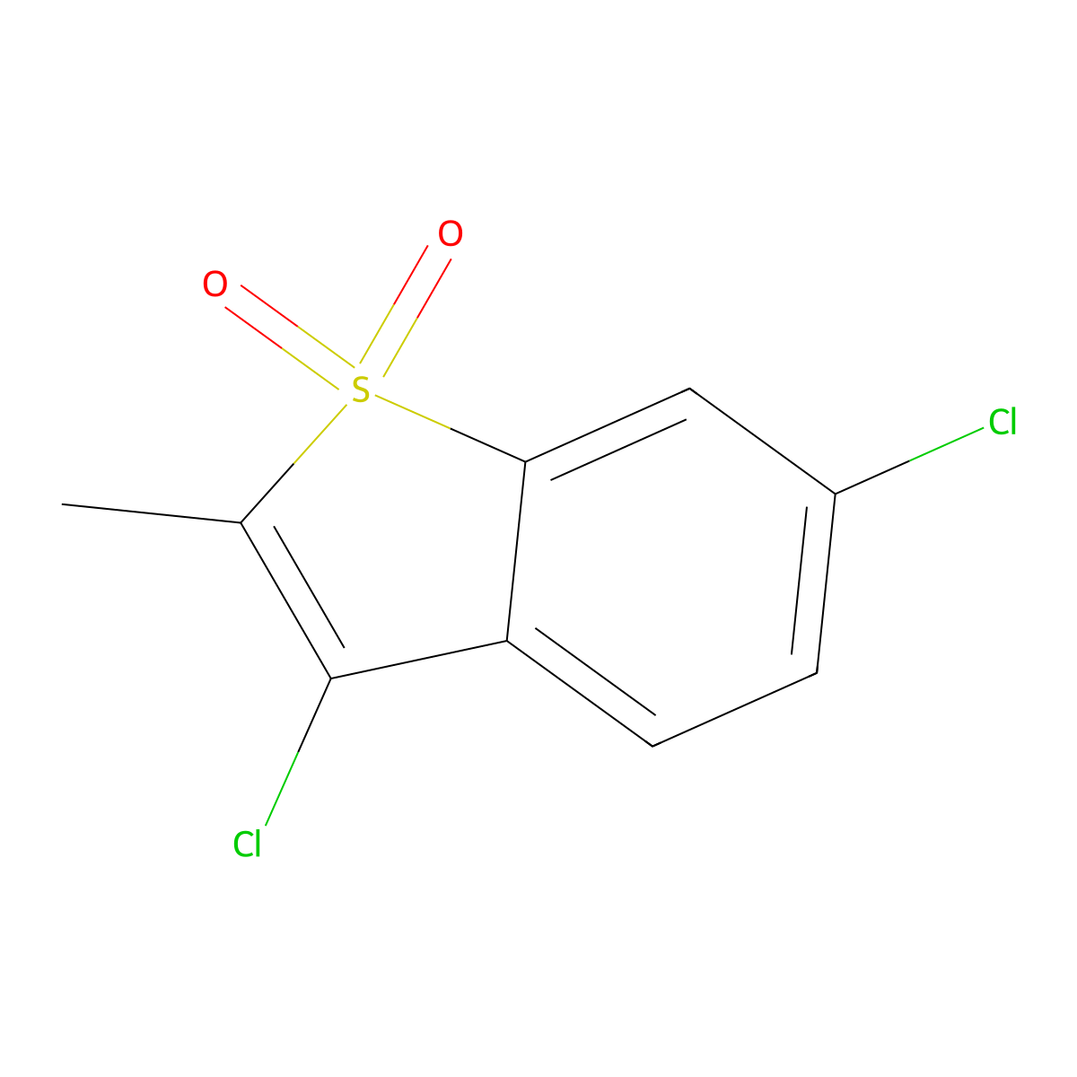 3,6-Dichloro-2-methyl-1-benzothiophene 1,1-dioxide molecular structure, CAS 6575-37-7
