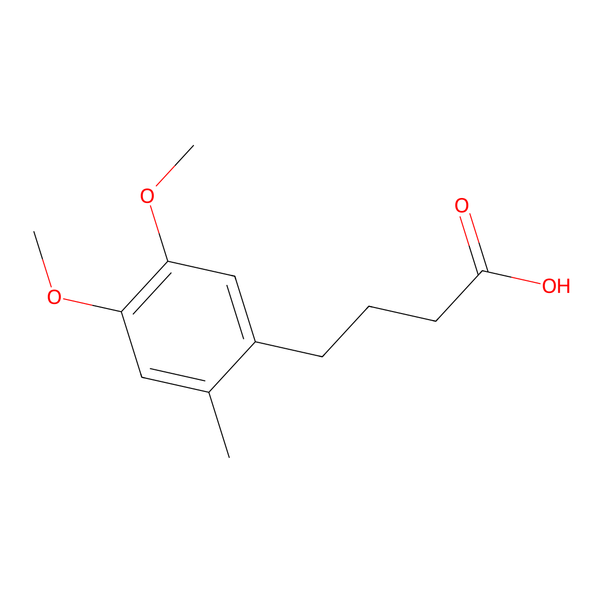 4-(4,5-Dimethoxy-2-methyl-phenyl)-butyric acid molecular structure, CAS 6575-52-6