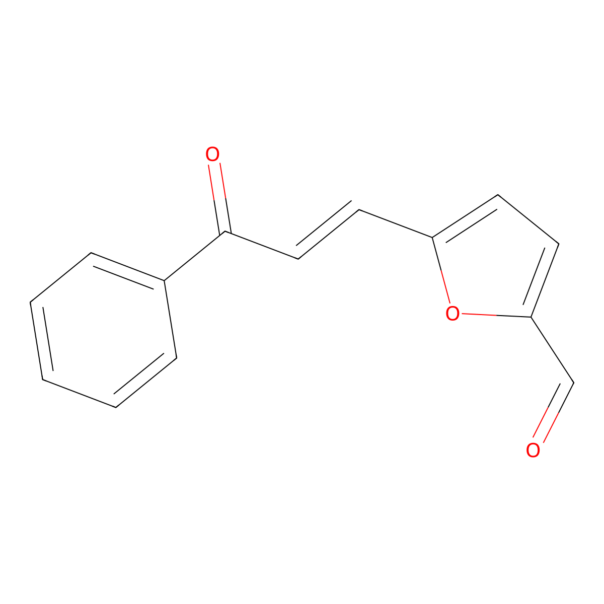5-(3-Oxo-3-phenyl-1-propenyl)-2-furaldehyde molecular structure, CAS 6575-75-3