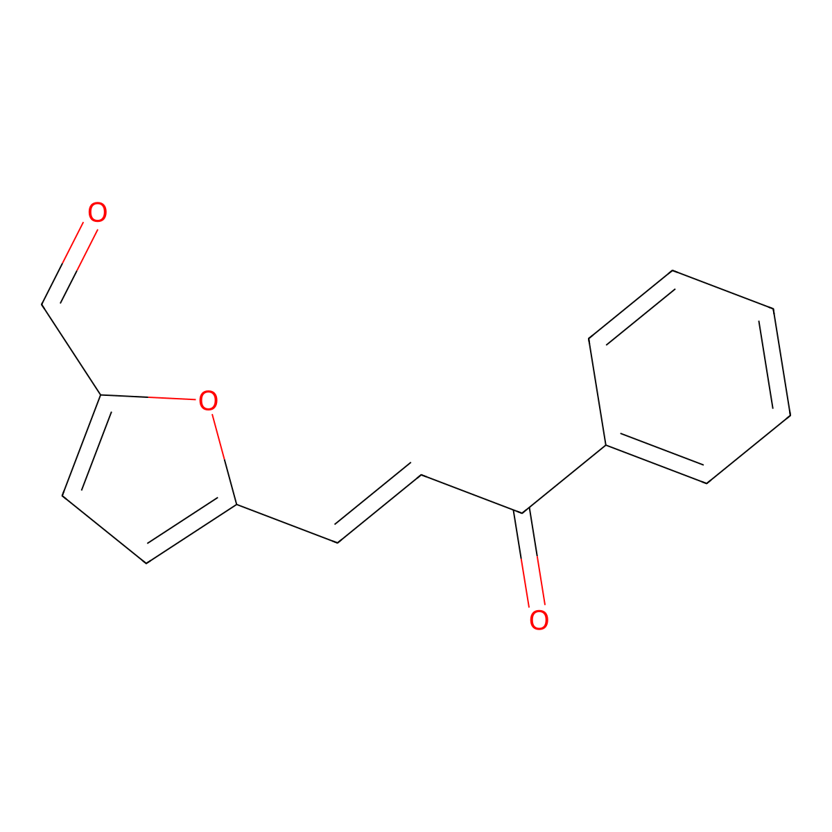 5-(3-Oxo-3-phenyl-1-propenyl)-2-furaldehyde molecular structure, CAS 6575-75-3