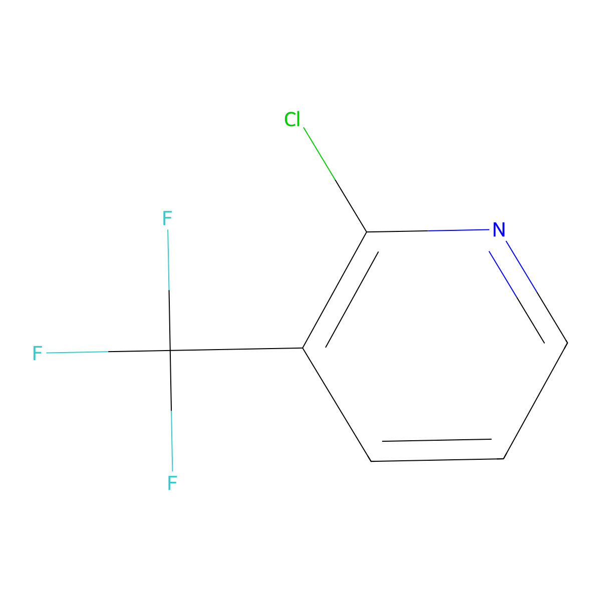 2-Chloro-3-(trifluoromethyl)pyridine molecular structure, CAS 65753-47-1