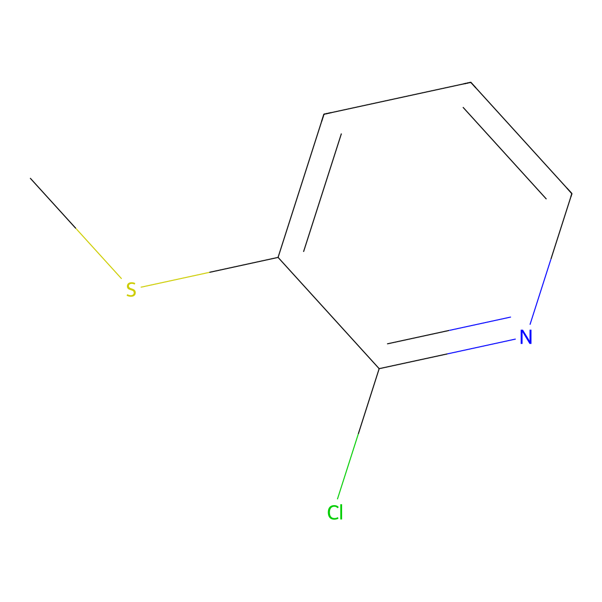 2-Chloro-3-(methylsulfanyl)pyridine molecular structure, CAS 65753-48-2