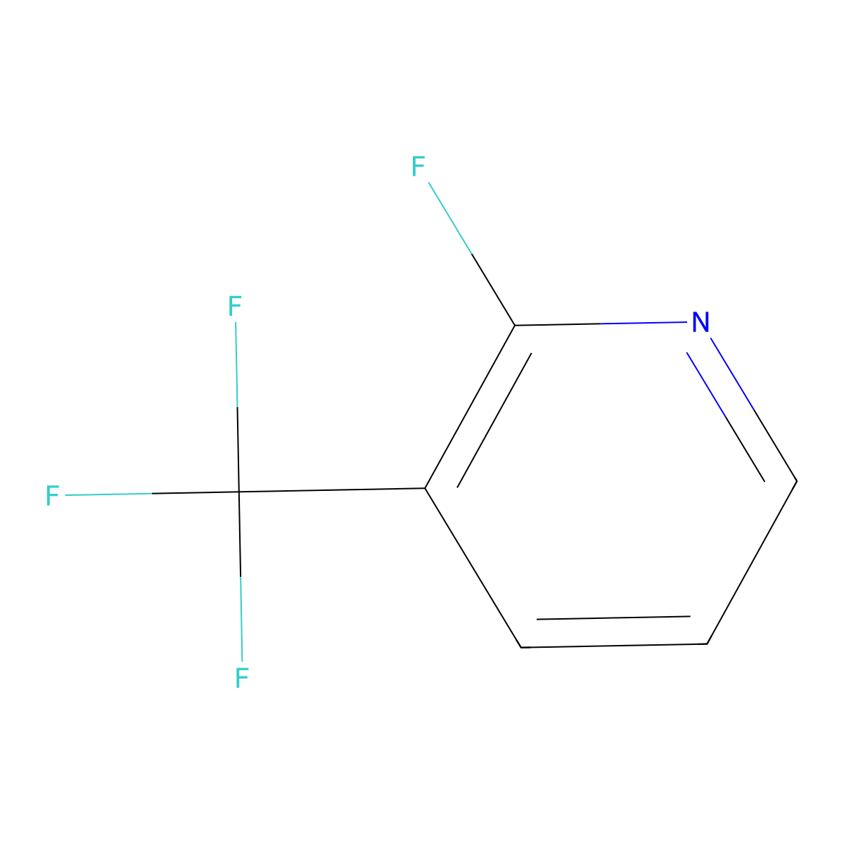 2-Fluoro-3-(trifluoromethyl)pyridine molecular structure, CAS 65753-52-8