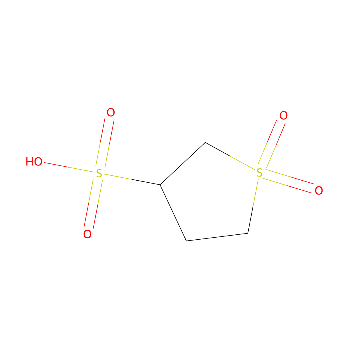3-Thiophenesulfonic acid, tetrahydro-, 1,1-dioxide molecular structure, CAS 65753-57-3