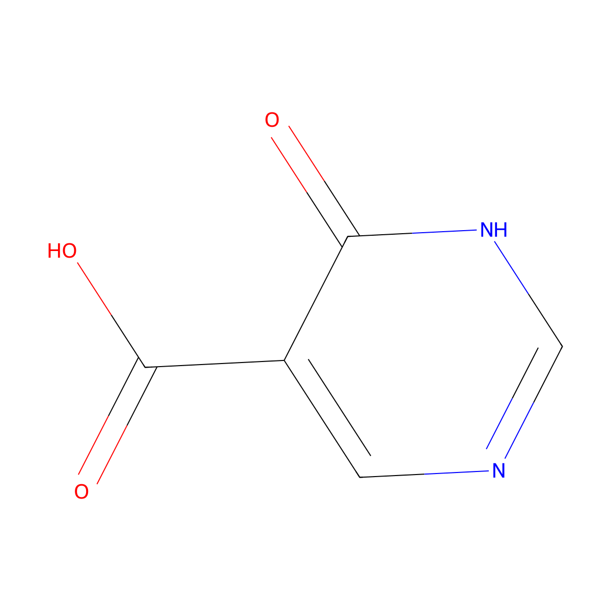 4-Oxo-1,4-dihydropyrimidine-5-carboxylic acid molecular structure, CAS 65754-04-3