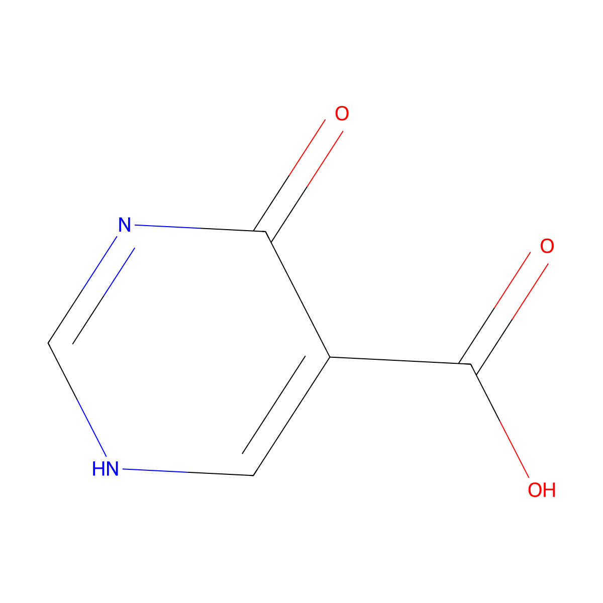 4-Oxo-1,4-dihydropyrimidine-5-carboxylic acid molecular structure, CAS 65754-04-3