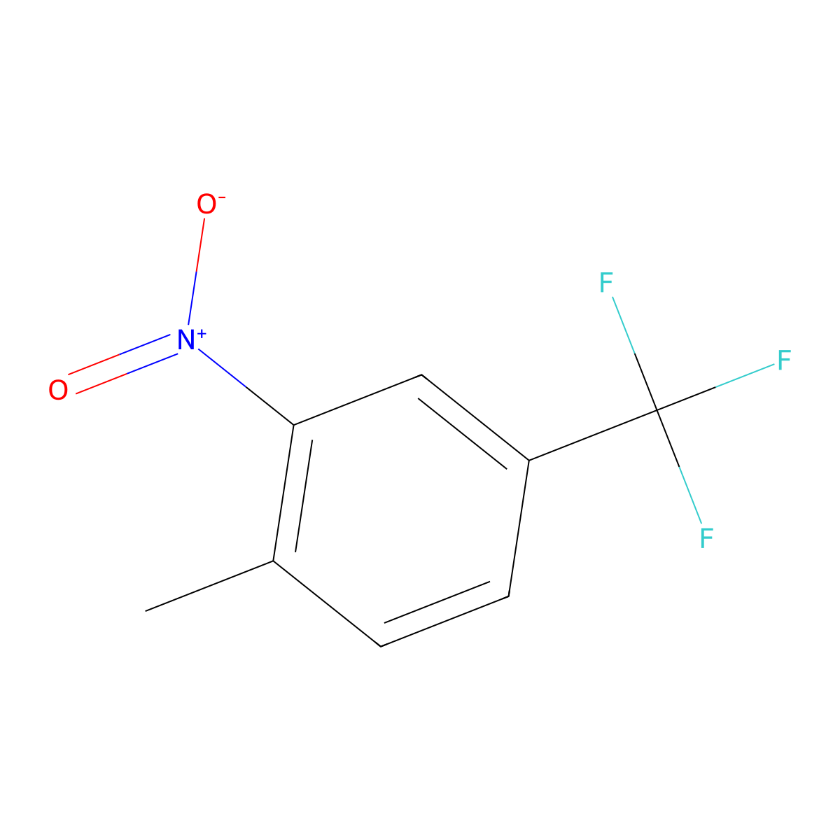 4-Methyl-3-nitrobenzotrifluoride molecular structure, CAS 65754-26-9