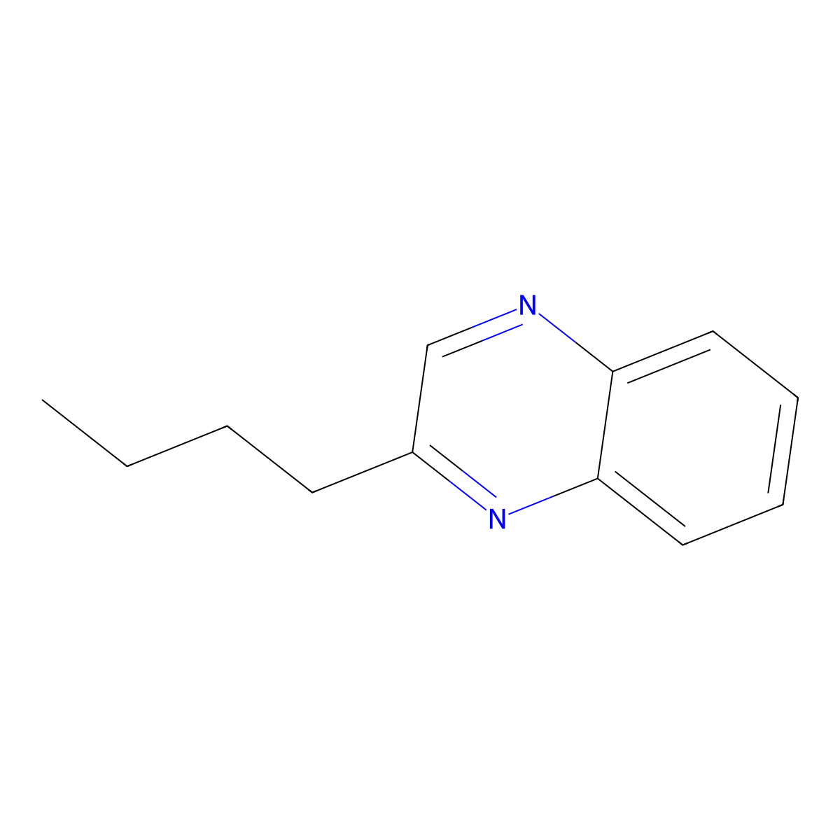 2-Butylquinoxaline molecular structure, CAS 65755-33-1