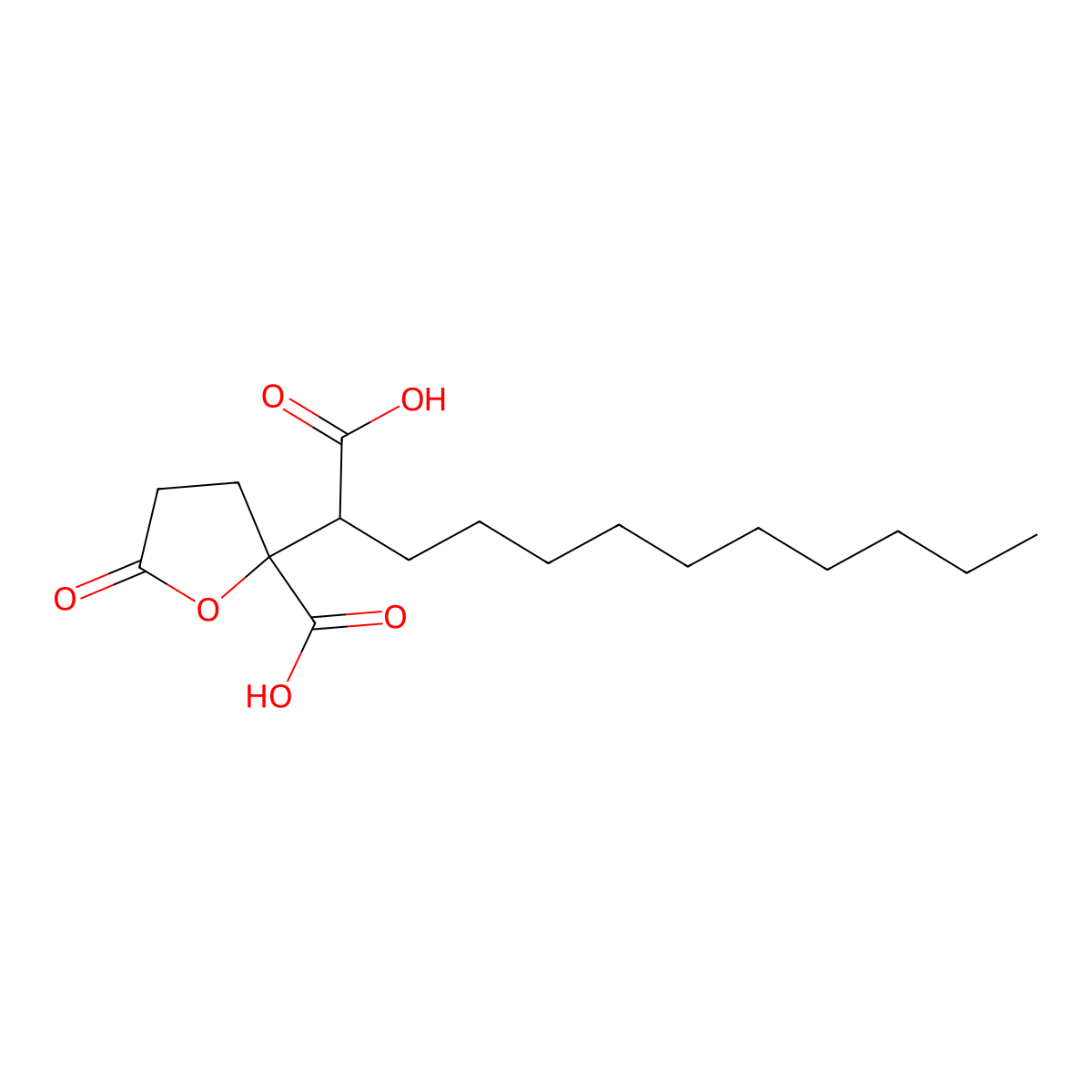 4,5-Dicarboxy-gamma-pentadecanolactone molecular structure, CAS 65759-98-0