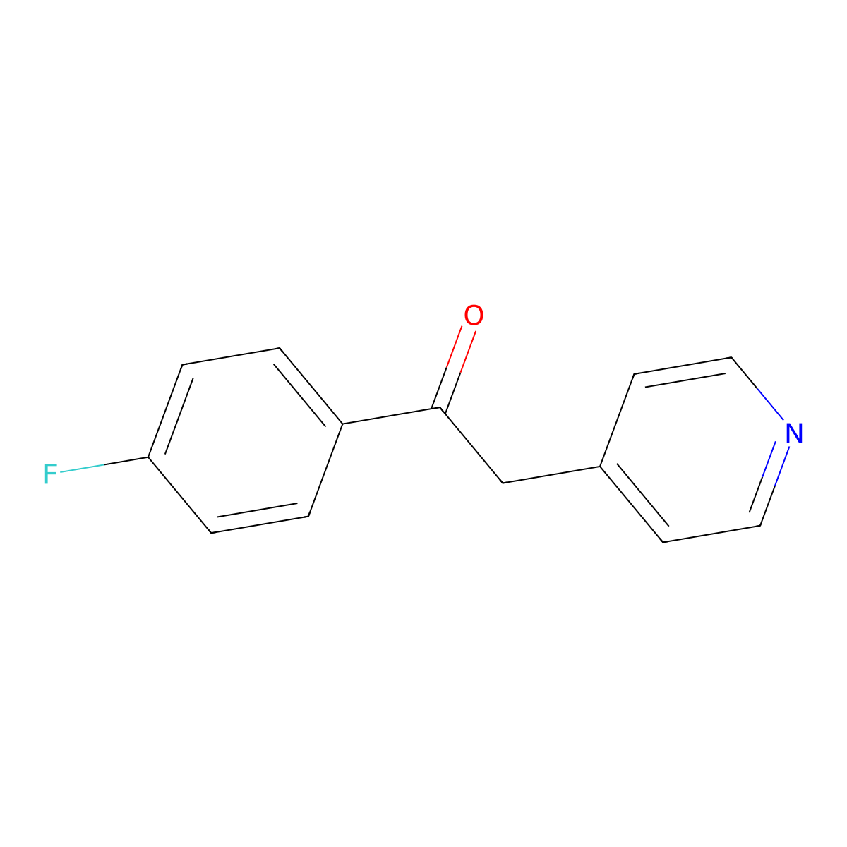 1-(4-Fluorophenyl)-2-(pyridin-4-yl)ethan-1-one molecular structure, CAS 6576-05-2