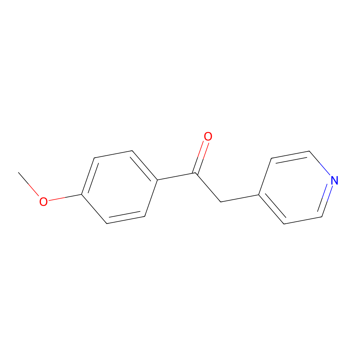 1-(4-Methoxyphenyl)-2-(pyridin-4-yl)ethanone molecular structure, CAS 6576-06-3
