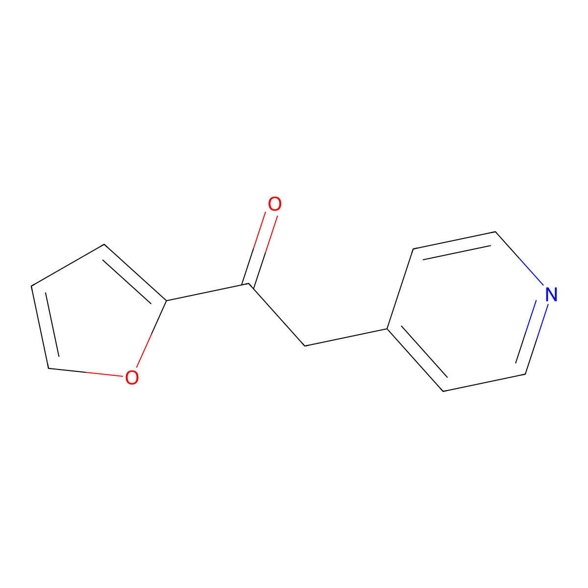 1-(2-Furyl)-2-pyridin-4-ylethanone molecular structure, CAS 6576-07-4