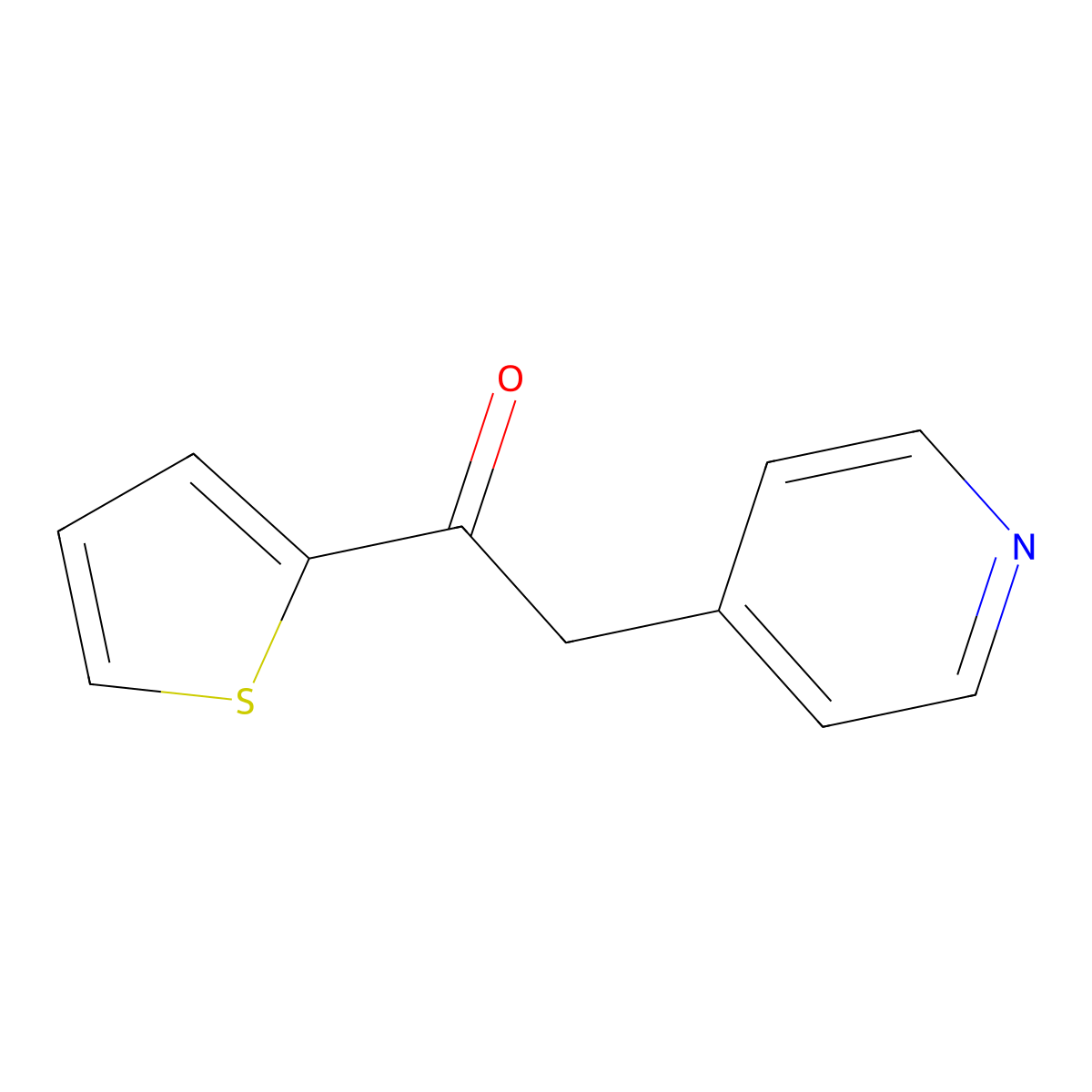 2-(Pyridin-4-yl)-1-(thiophen-2-yl)ethan-1-one molecular structure, CAS 6576-08-5
