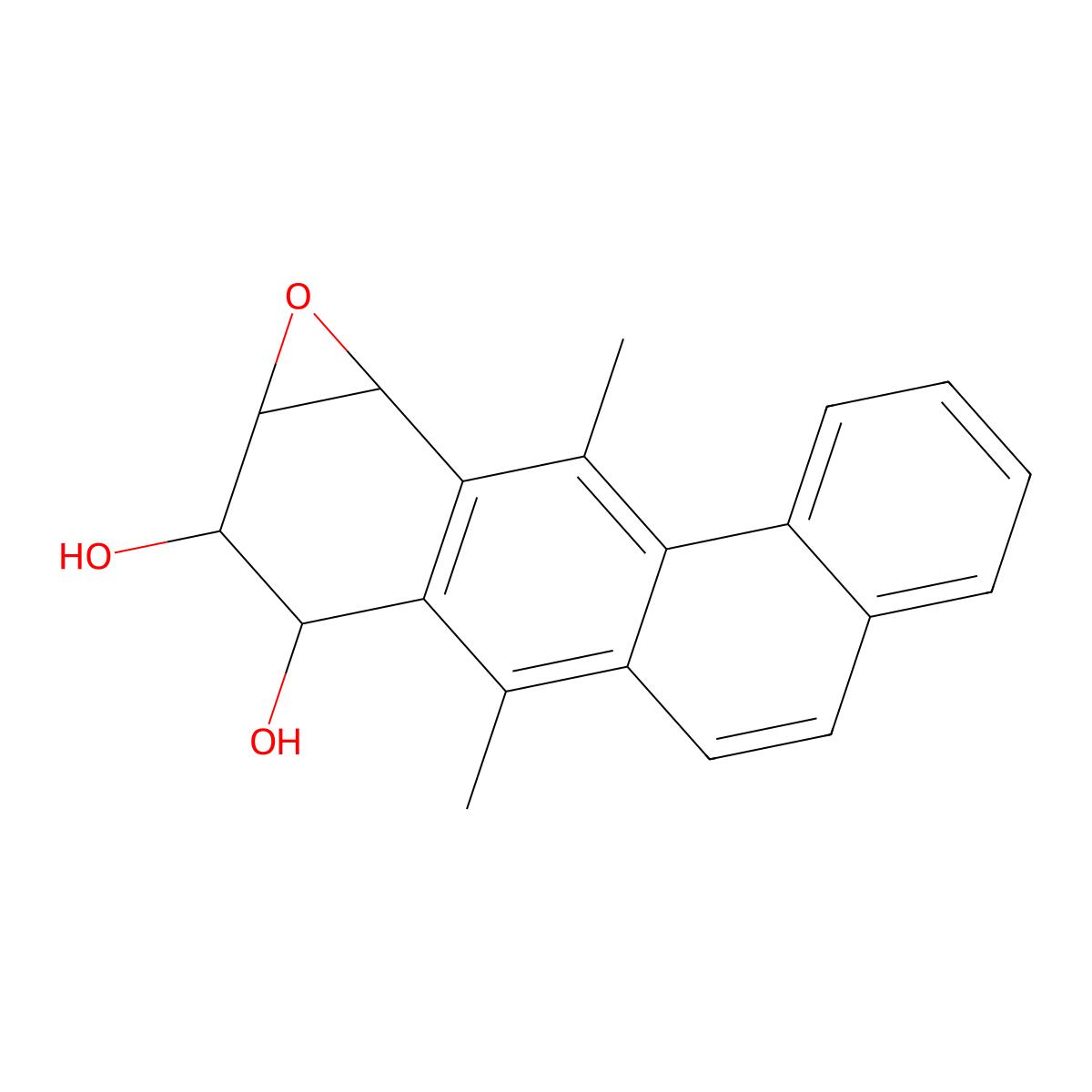 Dimethylbenz(a)anthracene-8,9-diol-10,11-epoxide molecular structure, CAS 65763-31-7