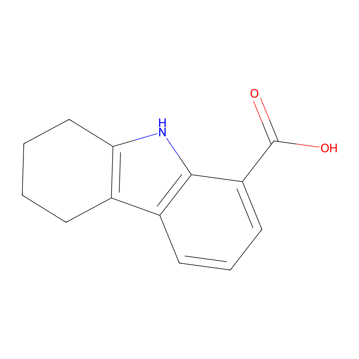 2,3,4,9-tetrahydro-1H-carbazole-8-carboxylic acid molecular structure, CAS 65764-56-9