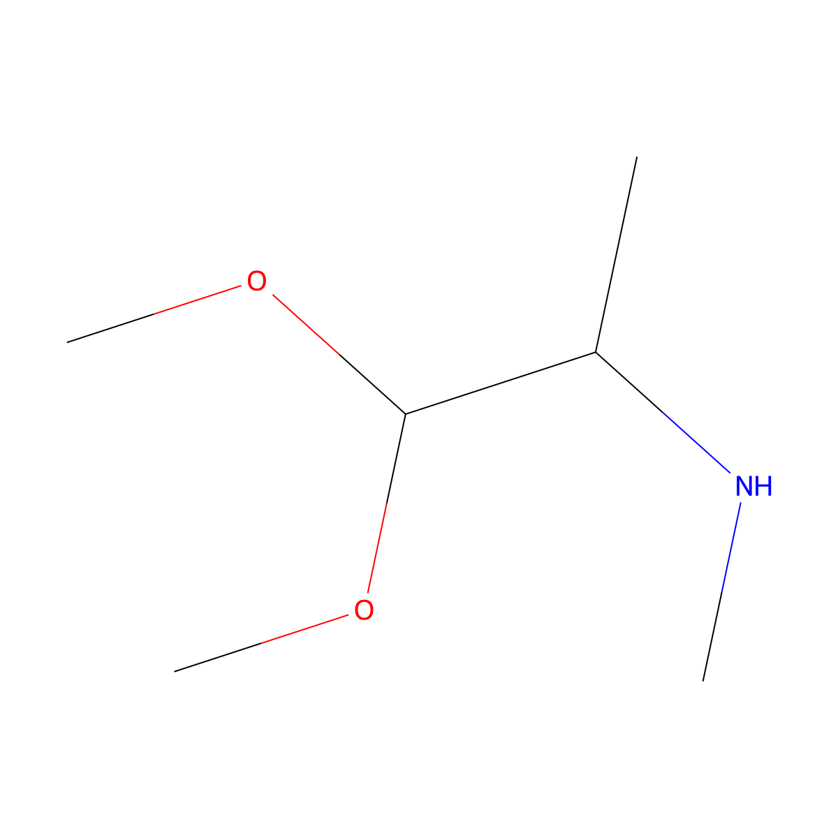 1,1-dimethoxy-N-methylpropan-2-amine molecular structure, CAS 65765-12-0