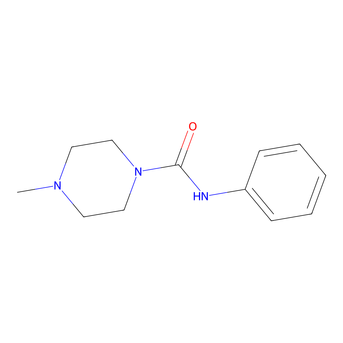 4-methyl-N-phenylpiperazine-1-carboxamide molecular structure, CAS 65766-72-5