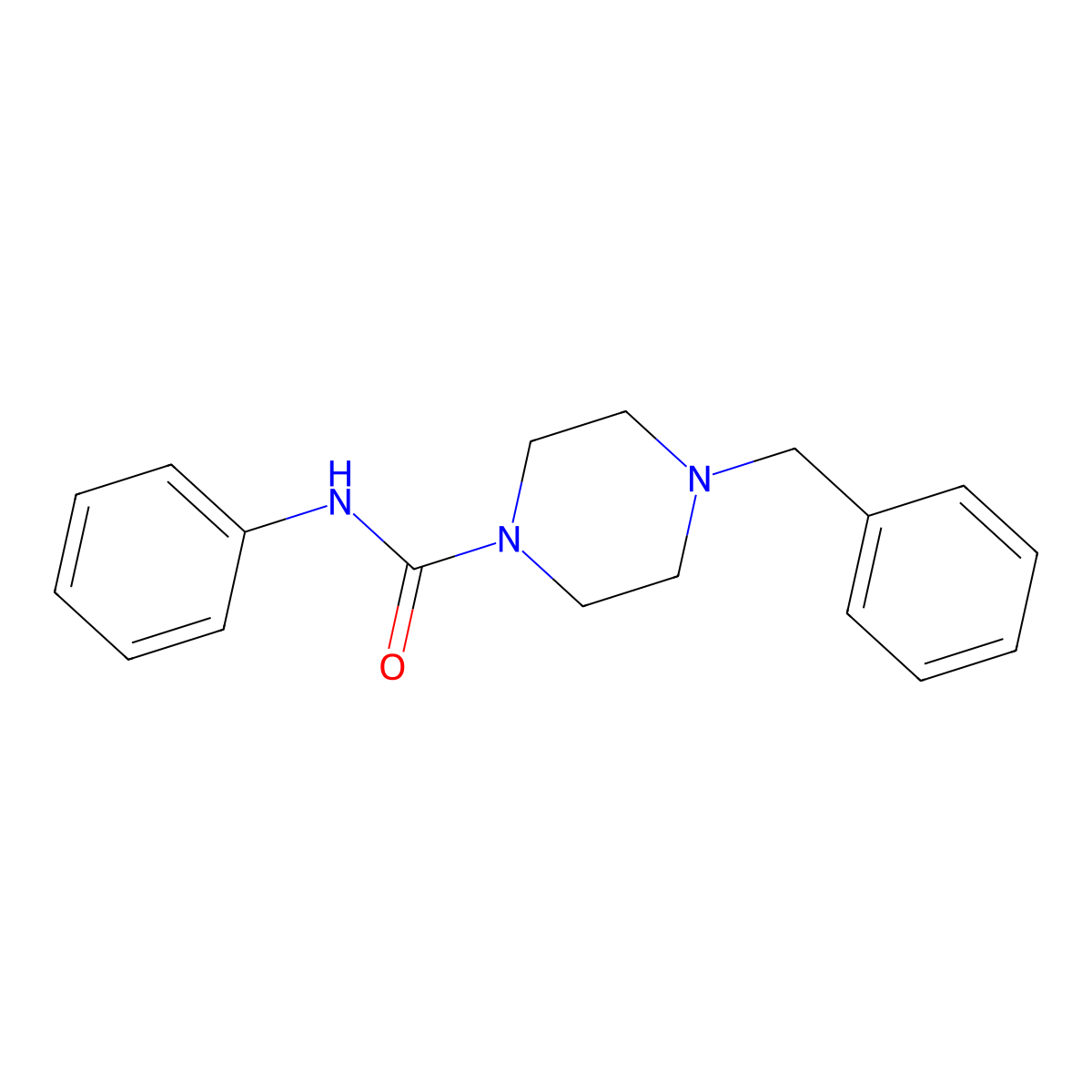 4-benzyl-N-phenylpiperazine-1-carboxamide molecular structure, CAS 65766-74-7