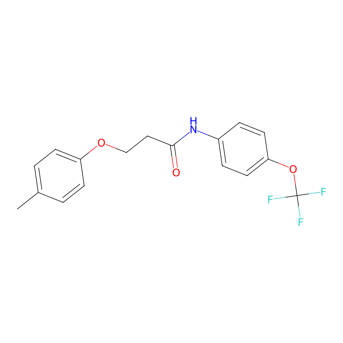 3-(4-methylphenoxy)-N-[4-(trifluoromethoxy)phenyl]propanamide molecular structure, CAS 6577-02-2