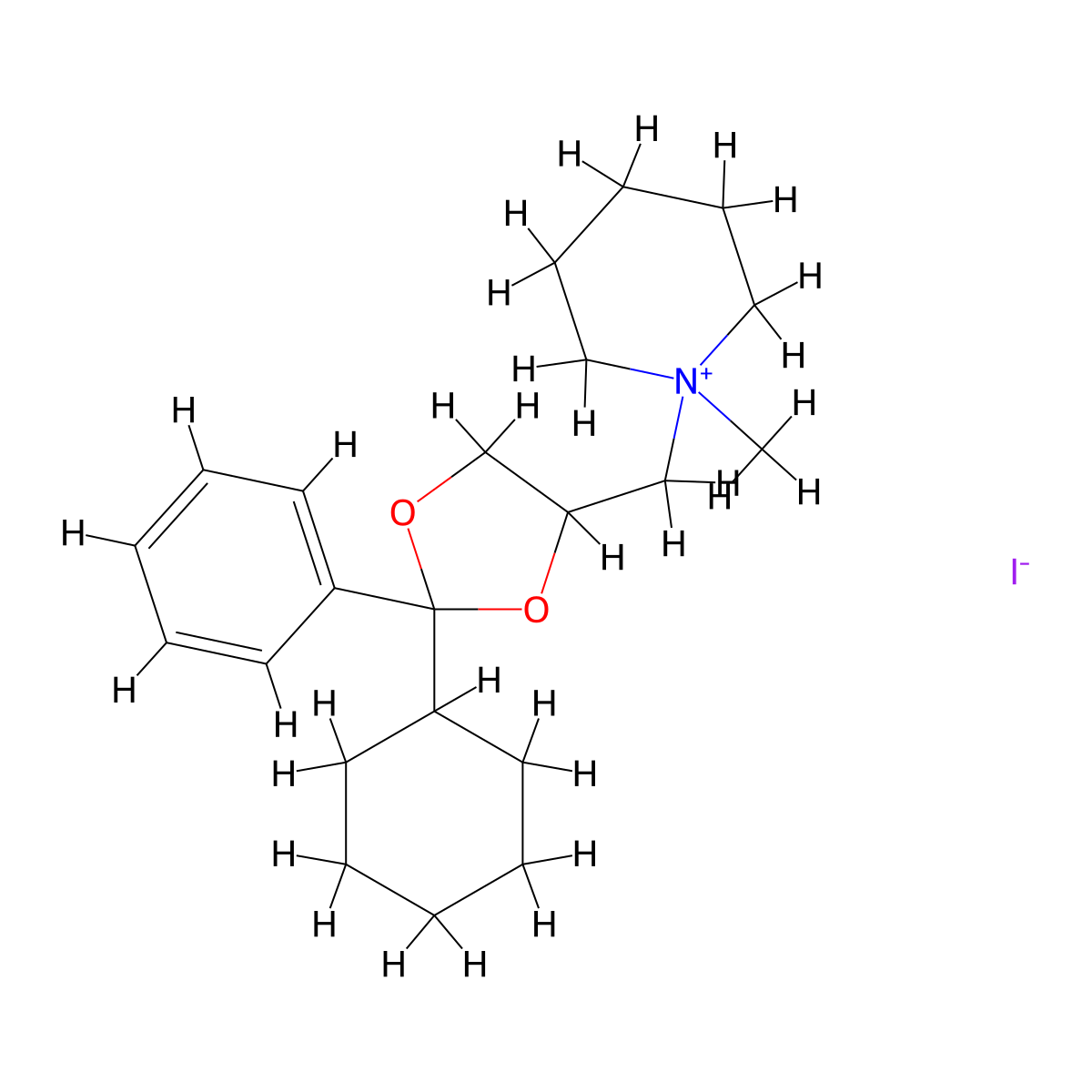Oxapium Iodide molecular structure, CAS 6577-41-9