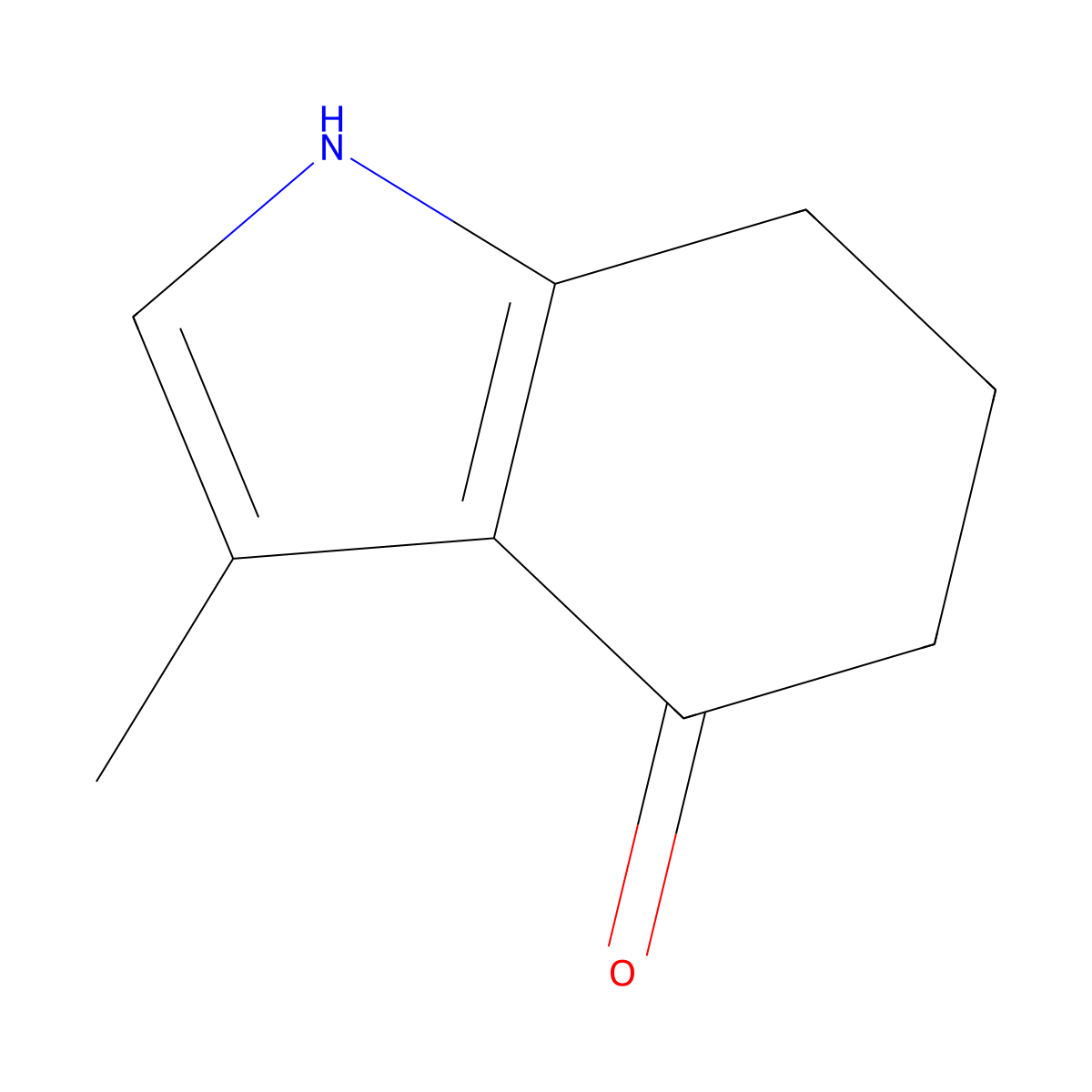3-methyl-4,5,6,7-tetrahydro-1H-indol-4-one molecular structure, CAS 6577-95-3