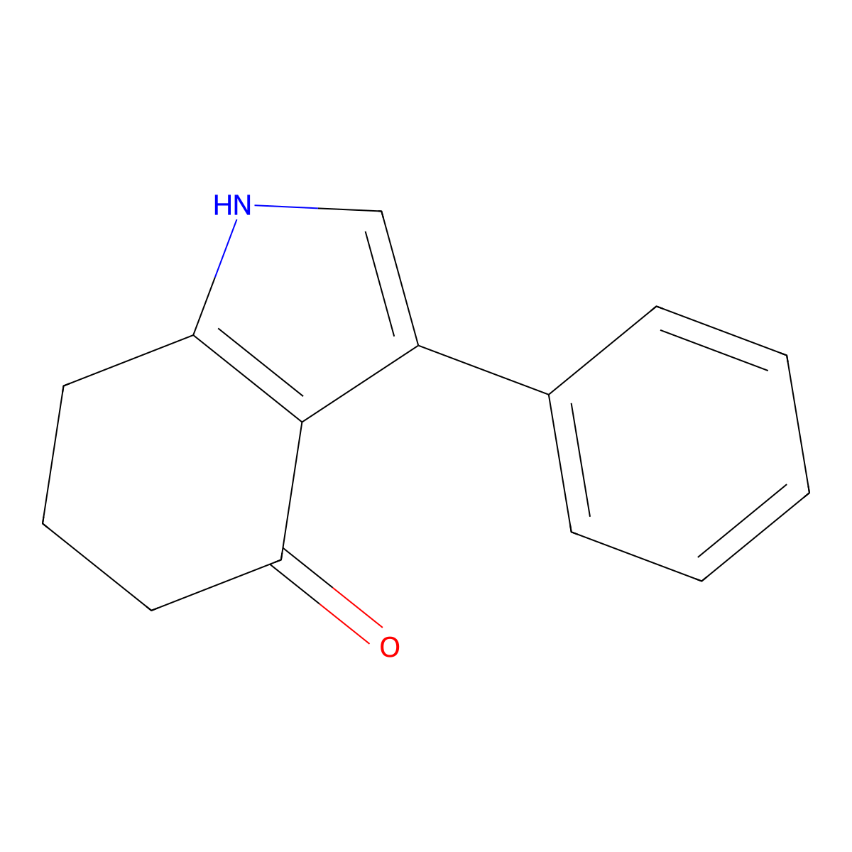 3-phenyl-1,5,6,7-tetrahydro-4H-indol-4-one molecular structure, CAS 6577-97-5