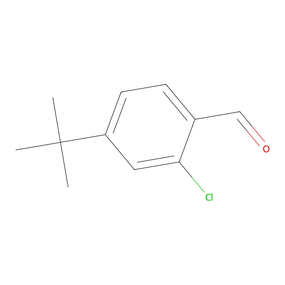 4-tert-Butyl-2-chlorobenzaldehyde molecular structure, CAS 65770-02-7