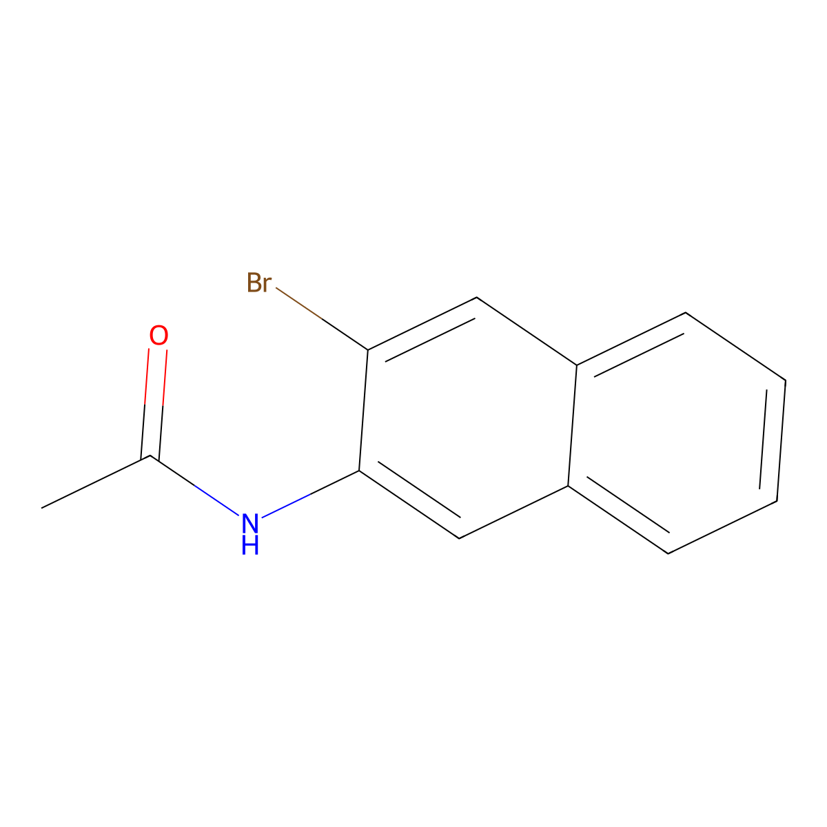 N-(3-bromo-2-naphthyl)acetamide molecular structure, CAS 65776-66-1