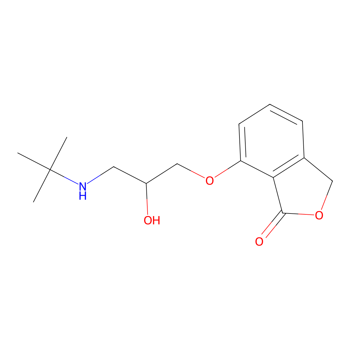 Afurolol molecular structure, CAS 65776-67-2