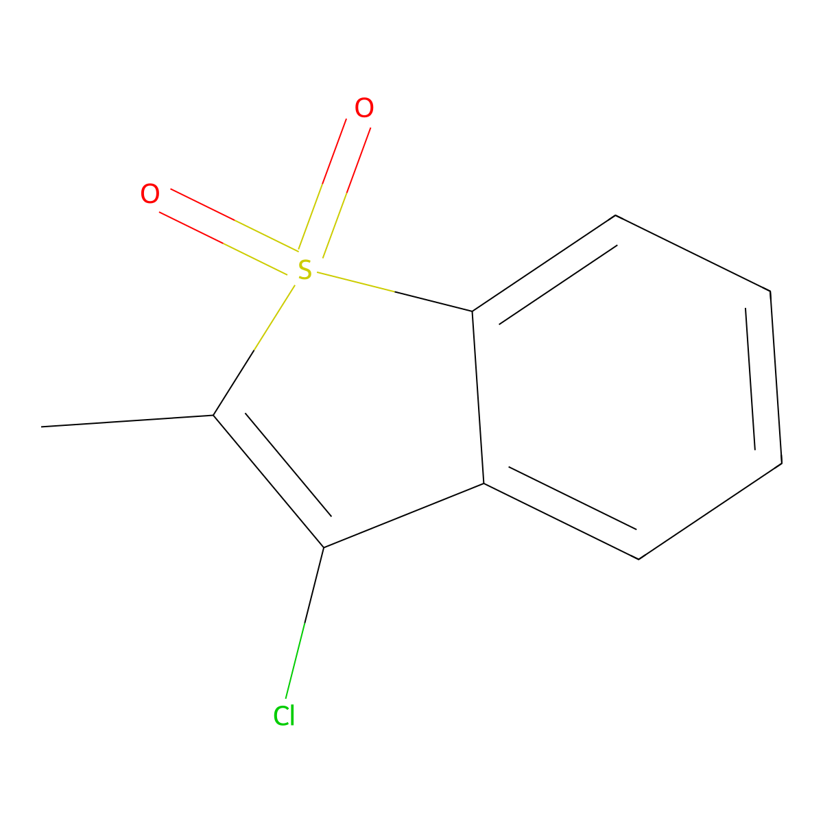 3-Chloro-2-methyl-1-benzothiophene 1,1-dioxide molecular structure, CAS 6578-12-7