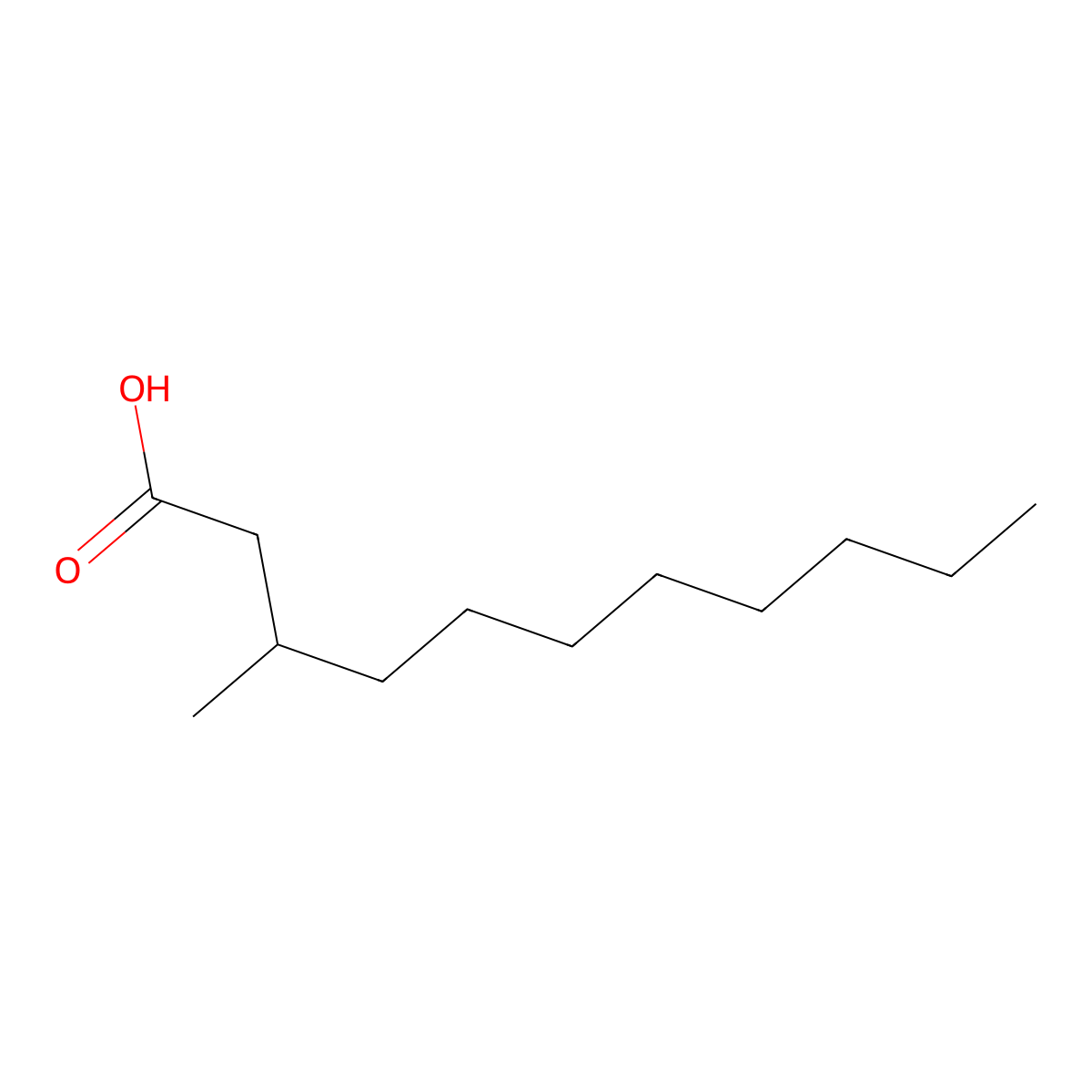 3-Methylundecanoic acid molecular structure, CAS 65781-38-6
