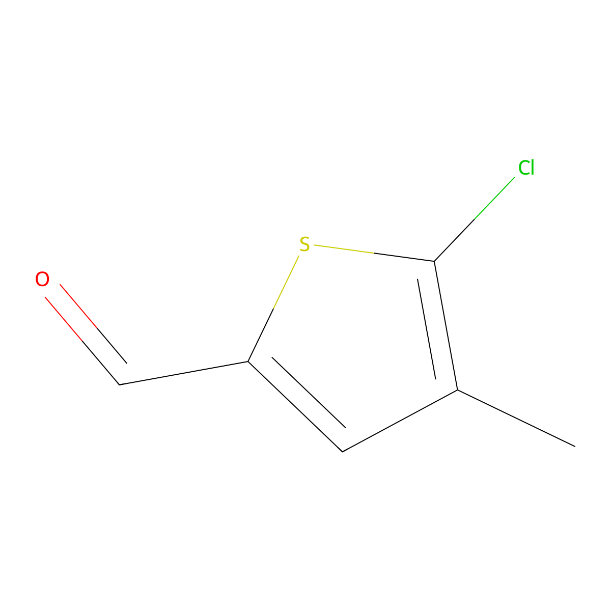 5-Chloro-4-methylthiophene-2-carbaldehyde molecular structure, CAS 65782-04-9